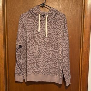 Buffalo David Bitton Purple Leopard Print Hoodie